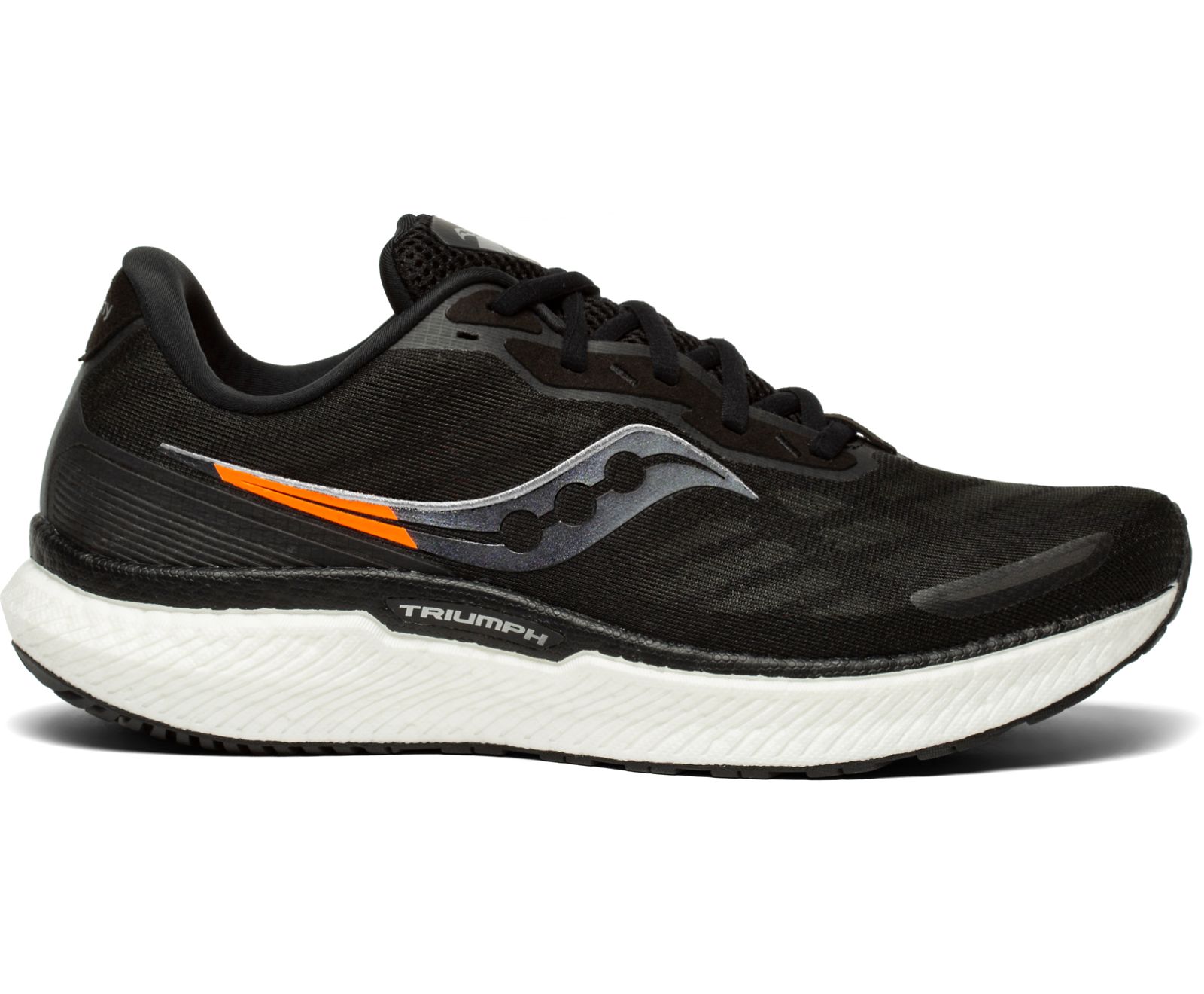 Men\'s Saucony Triumph 19 Running Shoes Black / White | Singapore 565LISH